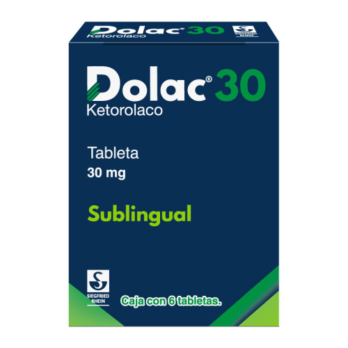 Comprar Dolac 30 Mg Con 6 Tabletas Sublinguales