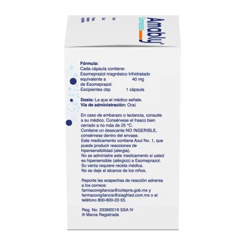 Amably 40 Mg – Frasco Con 14 Cápsulas (Esomeprazol)