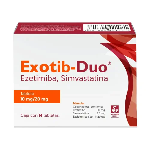 Exotib Duo 10 Mg / 20 Mg Con 14 Tabletas