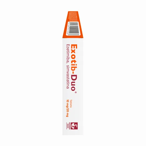Exotib Duo 10 Mg / 20 Mg – Caja Con 28 Tabletas (Ezetimiba Y Simvastatina)