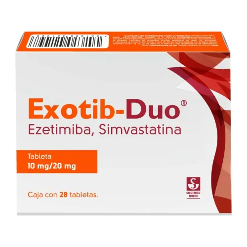 Exotib Duo 10 Mg / 20 Mg – Caja Con 28 Tabletas (Ezetimiba Y Simvastatina)