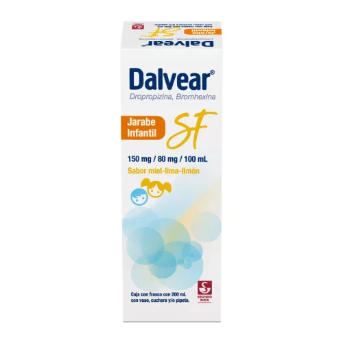 Comprar Dalvear Sf 150/80 Mg Jarabe Infantil Sabor Miel, Lima-Limón Con 200 Ml