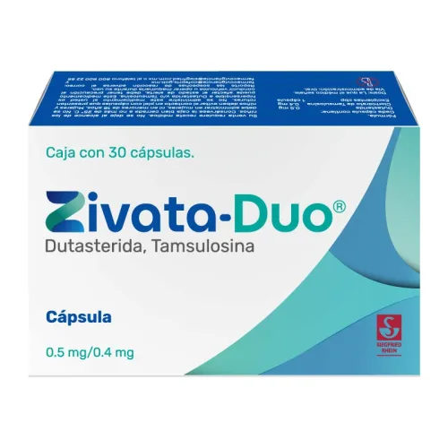 Zivata Duo 0.5 Mg / 0.4 Mg – Caja Con 30 Cápsulas (Dutasterida Y Tamsulosina)