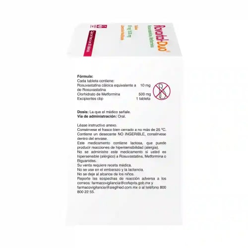 Rovartal Duo 10/500 Mg Con 30 Tabletas