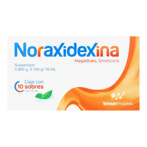 Comprar Noraxidexina 0.8/0.1 G Con 10 Sobres Con 10 Ml De Suspensión