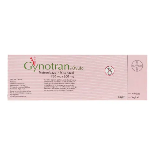 Comprar Gynotran 750/200 Mg Con 7 Óvulos Vaginales