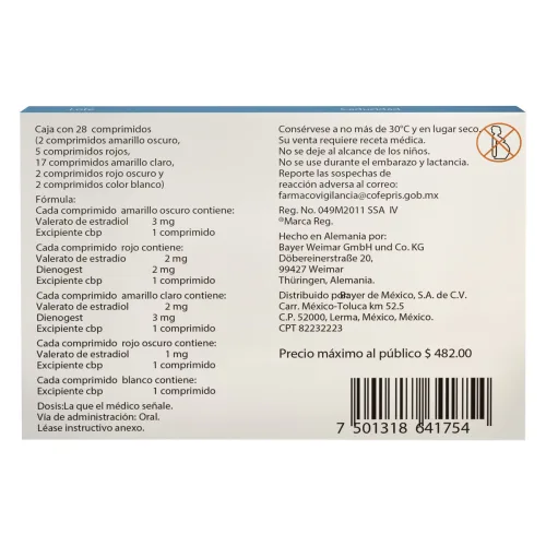 Qlaira 3/2 Mg Con 28 Comprimidos