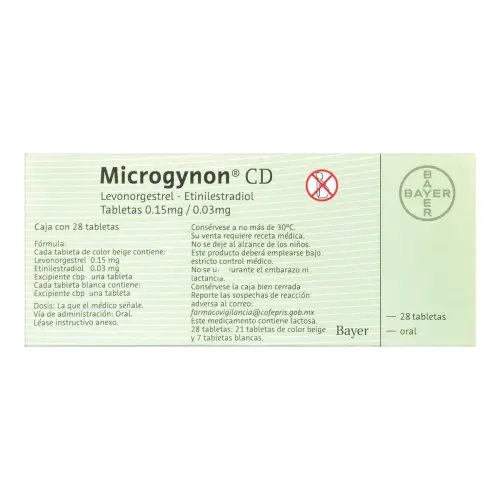 Microgynon 0.15/0.03 Mg Con 28 Tabletas