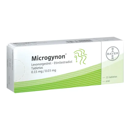 Microgynon 0.15/0.03 Mg Con 21 Tabletas