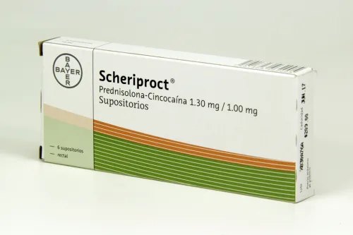 Comprar Scheriproct prednisona 1.9 mg clorhidrato de cincocaína 5 mg con 6 supositorios