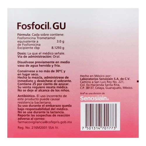 Comprar Fosfocil Gu 3 G Granulado 1 Sobre