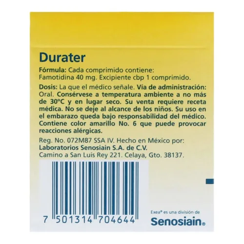 Comprar Durater 40 Mg Con 10 Comprimidos