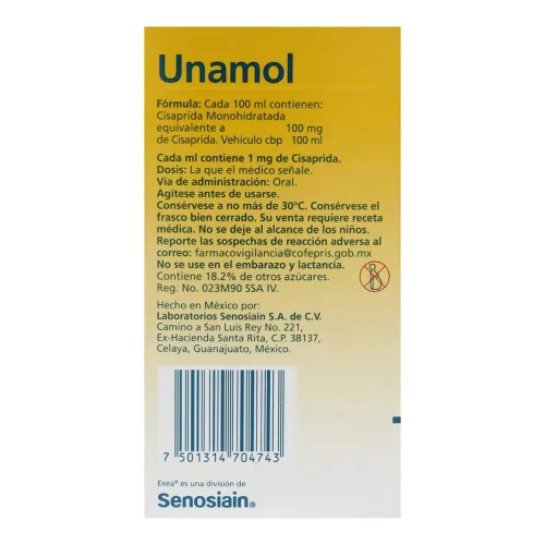 Unamol 1 Mg Suspensión Oral 60 Ml
