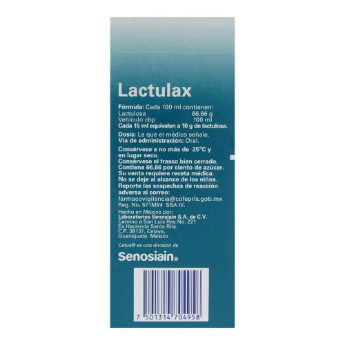 Lactulax 10 G Con 125 Ml De Jarabe
