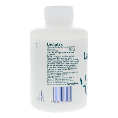 Lactulax 10 G Con 500 Ml De Jarabe