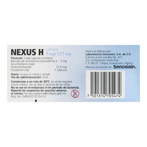 Comprar Nexus H 5/12.5 Mg Con 30 Cápsulas