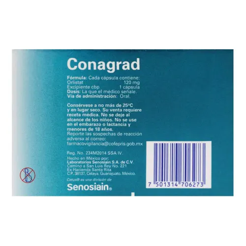 Comprar Conagrad 120 Mg Con 30 Cápsulas