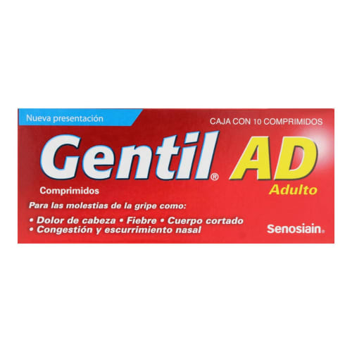 Comprar Gentil Ad 500/25/5/4 Mg Con 10 Comprimidos