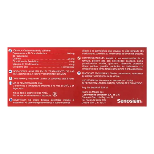 Gentil Ad 500/25/5/4 Mg Con 10 Comprimidos