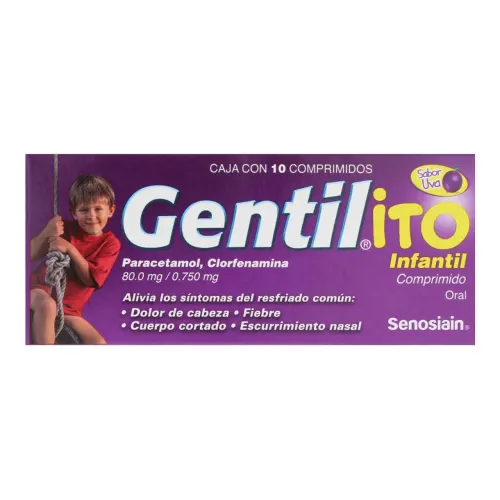Comprar Gentil Ito Infantil 80/0.750 Mg Con 10 Comprimidos