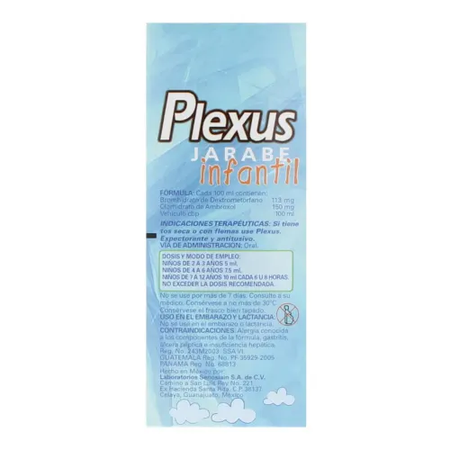 Plexus Infantil 113/150 Mg Con 150 Ml De Jarabe