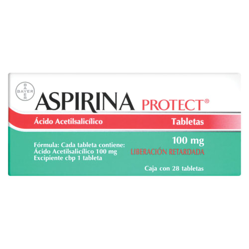 Aspirina Protect 100 Mg Con 28 Tabletas De Liberación Retardada