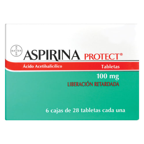 Aspirina Protect 100 Mg Pack 6 Cajas Con 28 Tabletas