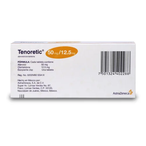 Comprar Tenoretic 50/12.5 Mg Con 28 Tabletas