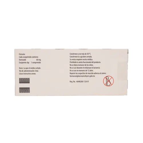 Arcoxia 60 Mg Con 28 Tabletas