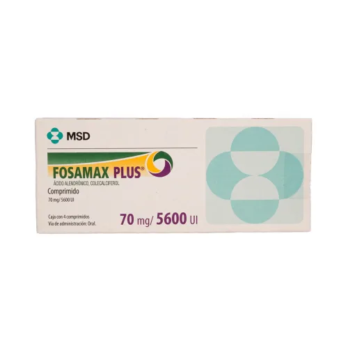 Comprar Fosamax Plus 70 Mg/5600 Ui Con 4 Comprimidos