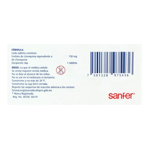Aralen 150 Mg Con 30 Tabletas