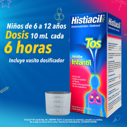 Comprar Histiacil Nf Infantil Jarabe Tos 113/150 Mg con 150 ml