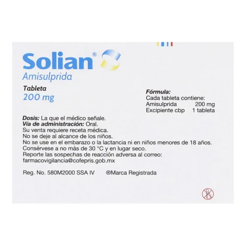 Solian 200 Mg Con 14 Tabletas