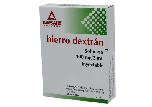 Comprar Hierro Dextrán 100 Mg Con 3 Ampolletas 2 Ml