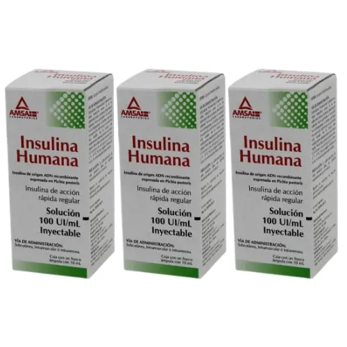 Comprar Insulina Humana 100 Ui Solución Inyectable Frasco Con Ámpula 10 Ml Pack 3X2