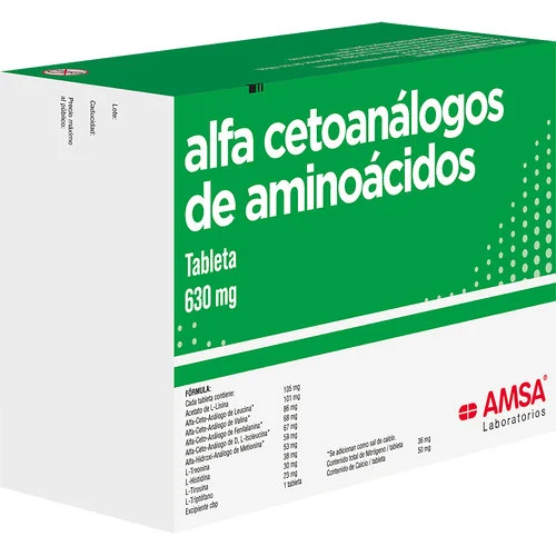Alfa Cetoanálogos De Aminoácidos 630 Mg Con 100 Tabletas