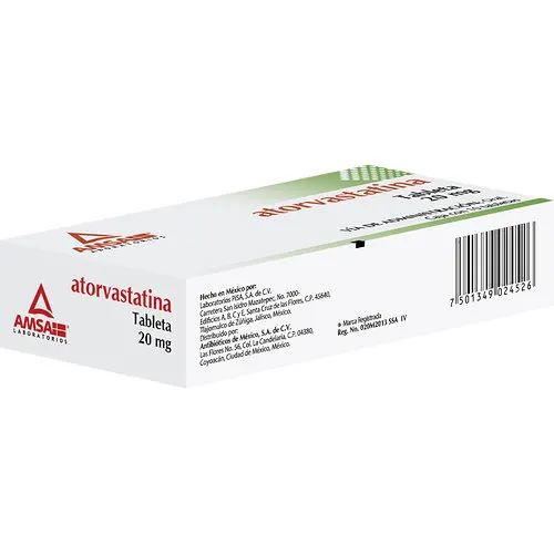Atorvastatina 20 Mg Con 10 Tabletas (Amsa)