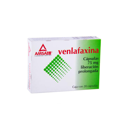 Comprar Venlafaxina 75 Mg Con 20 Cápsulas