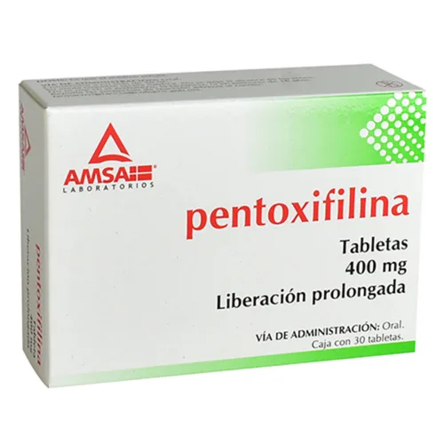 Comprar Pentoxifilina 400 Mg Con 30 Tabletas