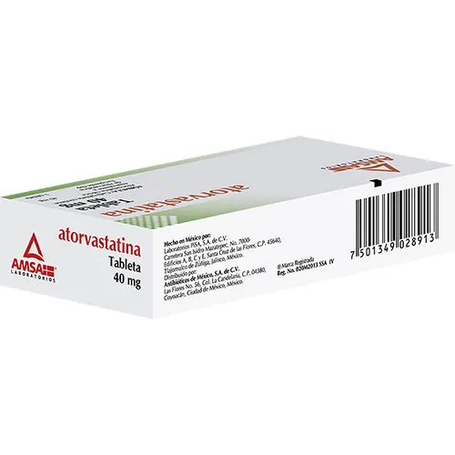 Atorvastatina 40 Mg Con 10 Tabletas