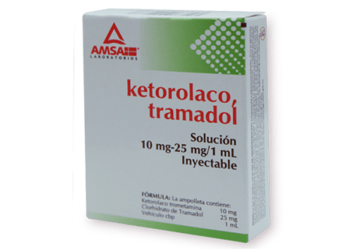Comprar Ketorolaco, Tramadol 10 Mg 25 Con 3 Solución Inyectable