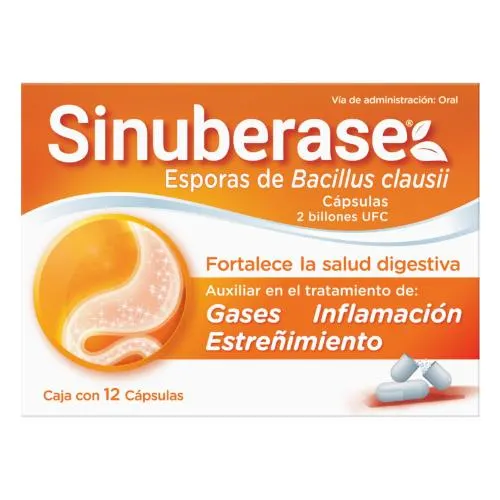 Comprar Sinuberase Con 12 Cápsulas