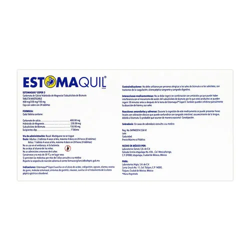 Estomaquil Exper3 Con 24 Tabletas Masticables