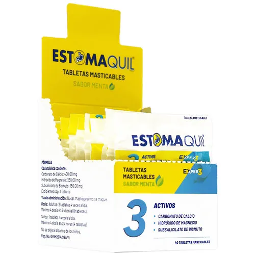 Estomaquil Exper3 Con 40 Tabletas Masticables