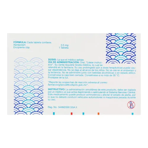 Alzam 0.50 Mg Con 60 Tabletas