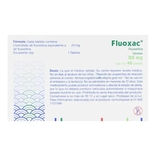 Comprar Fluoxac 20 Mg Con 40 Tabletas