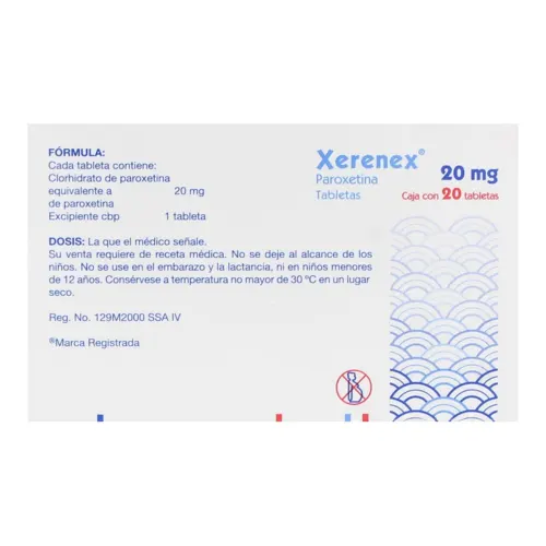 Comprar Xerenex 20 Mg Con 20 Tabletas