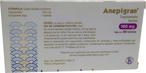 Comprar Anepigran 100 Mg Con 20 Tabletas