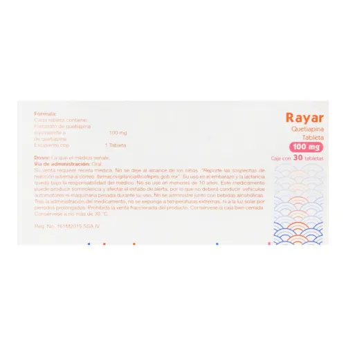 Comprar Rayar 100 Mg Con 30 Tabletas