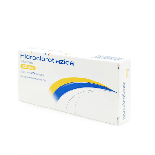 Comprar Hidroclorotiazida 25 Mg Con 20 Tabletas